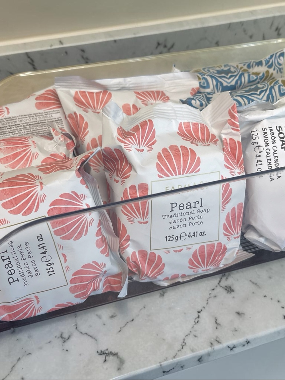 Pearl Traditional Soap - Coral Shell Print